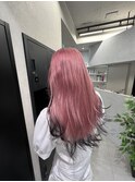ペールピンク×エンドカラーブラック