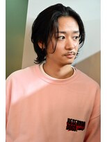 【ステップボーンカット】メンズミディアムウルフ