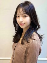 レイヤー／韓国スタイル/くびれ巻き／髪質改善カラー／銀座