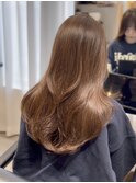 ナチュラルレイヤー×ミルクブラウン