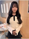 10代20代30代ラベンダーグレージュゆる巻きロング