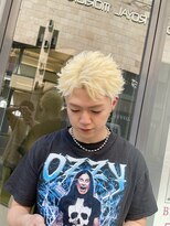 ヘアサロン アウラ(hair salon aura) フェザーショートブリーチ抜きっぱなしフェザーパーマ