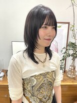 ヘアー アイス カンナ(HAIR ICI Canna)&nbsp;顔周りレイヤーが可愛いパープルグレージュヘア［haru］