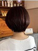 ショートボブ 髪質改善カラー 顔まわり 顔周り