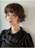 【晴音】ショートボブ/くせ毛風パーマ