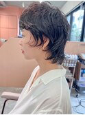 ショートパーマ/ウルフパーマ/ハイトーンカラー/髪質改善
