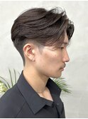 メンズセンターパートニュアンスパーマ毛流れ縮毛矯正刈り上げ