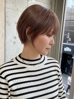 サンクマーケット 渋谷(cinq MARKET)&nbsp;渋谷ブリーチカラーショートカットモカベージュマロンベージュ