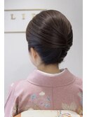 訪問着ヘアセット|エレガントな銀座のママ風ヘアアップ