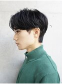 メンズセンターパート×ニュアンスパーマ×韓国マッシュ