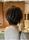 透け感ショートボブ