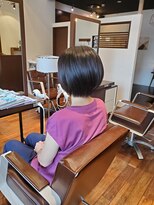 コティエ(cottie)&nbsp;【お客様フォト】綺麗な艶感の前下がりショートボブ