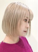【PAAQ田中】コンパクトミニボブ(金髪ボブ)