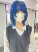 ブルー/ダブルカラー/ケアブリーチ/髪質改善/原宿