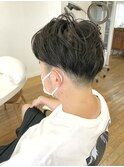 MEN'S HAIR  センターパート　ツイストスパイラル　コンマヘア