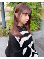 レアバイアルティナ 錦糸町(L’ea by artina) シースルー前髪_ショコラピンク_エアストレート_ピンクベージュ1