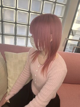 ミオ バイ レニア(mio by ReniA) ケアブリーチ2回ピンクカラー