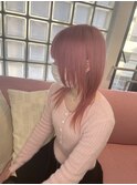 ケアブリーチ2回ピンクカラー