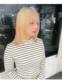 ホワイトブロンド/ケアブリーチ抜きっぱなし/ハイトーンカラー