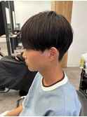 黒髪マッシュナチュラルマッシュメンズヘア韓国ツーブロック