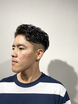 レンゲン(LENGEN) 束感刈り上げビジネス七三ツーブロックアップバング1276