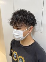 スパイラルパーマニュアンスパーマ刈り上げメンズマッシュパーマ