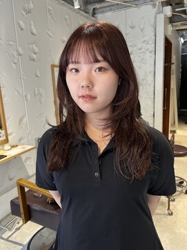 コフィー バイ メルト 吉祥寺(cofy by melt) 【中澤彩乃】韓国ヘアロングレイヤーウルフチェリーブラウン前髪