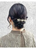 暗髪お呼ばれアップスタイル