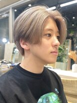 サンクプロジェクト(cinq PROJECT) 韓国風メンズミルクティーベージュダブルカラーハイトーンカラー