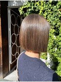 白髪ぼかし ナチュラルブラウン ストレート ボブ ◎Aina