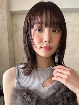 ミンクス 青山店(MINX) 【MINX松下】ぷつっとミディアム×顔まわりレイヤー外ハネボブ