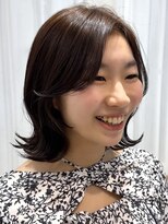 ビューブルー 亀戸錦糸町(VIEW BLUE)&nbsp;◎美髪カールピンクブラウンミディアムボブ似合わせ前髪