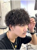 MEN’S HAIR/サーフカール/刈り上げセンターパート