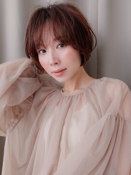 カバーヘア ブリス 大宮西口(COVER HAIR bliss) ピンクベージュボルドーカラー小顔マッシュパーマZ大宮30代40代