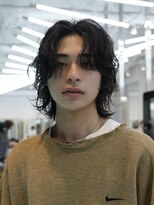 フィフスパーク(fifth PARK) 渋谷メンズボブウルフカットスパイラルパーマ緩めシャドウパーマ