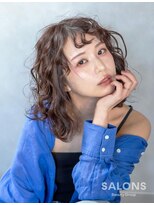 サロンズヘアー 府中店(SALONS HAIR)&nbsp;柔らかブラウンウェーブ/ダブルカラー
