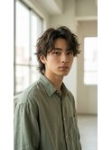 【メンズ◎】ニュアンスパーマ×無造作ウルフでこなれ感アップ