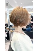 30代/40代/50代◎絶壁解消/白髪ぼかし/大人小顔ショート[荒砂]