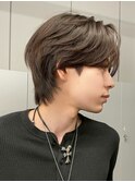 理想の韓国ヘア/センターパート/福岡メンズ/天神ヘア/眉毛