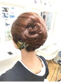 和装☆夜会巻きアレンジ☆