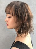 ＊シナモンカラー『セミウェットシースルーバング』＊