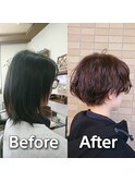【BeforeAfterゆるウェーブマッシュスガワラ担当営業スタイル】