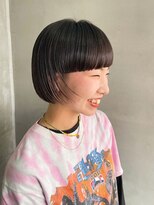 テトヘアー(teto hair) ワイドバング ・刈り上げ・黒髪・ミニボブ 