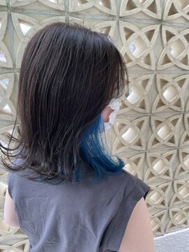 ワクヘアー(WaKu hair) ブルーイヤリングカラー/ブルーグレージュ