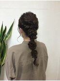 結婚式お呼ばれ 編みおろしstyle