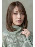 大人可愛い前髪/ミディアム/ボブ/20代30代/原宿/表参道