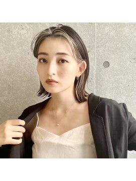 アッシュ 小岩店(Ash) 外国人風ブリーチカラー白髪ぼかしハイライトインナーカラー