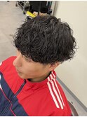 波巻きツイストパーマ