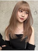 韓国ヘアイメチェンハッシュカット似合わせカットレッドブラウン