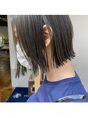 《東住吉区/デザインカラー》コンパクト切りっぱなしボブ